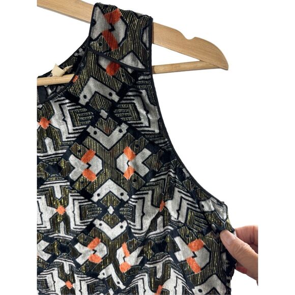Meadow Rue Anthropologie Velvet Mettalic Tank Top Sleeveless Black Size Medium - Picture 6 of 9